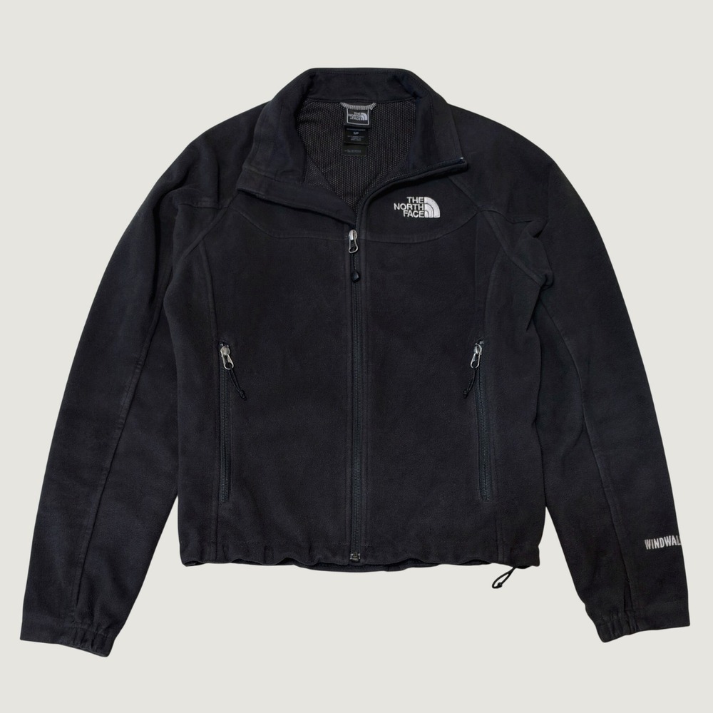 The North Face Windwall Fleece Jacket Charcoal Black Full Zip Small Women's